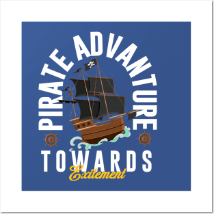 pirate adventure fantasy t-shirt design Posters and Art